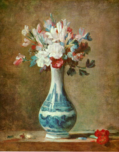 シャルダン　花瓶の花