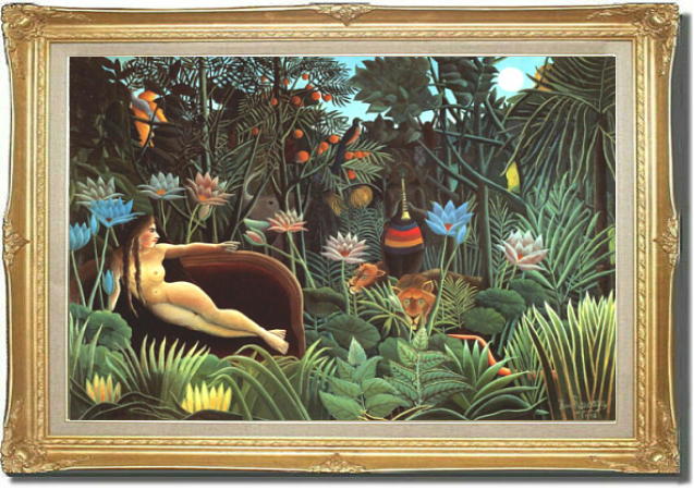 夢 アンリ・ルソー Henri Rousseau 手描き油絵複製画 模写 レプリカ